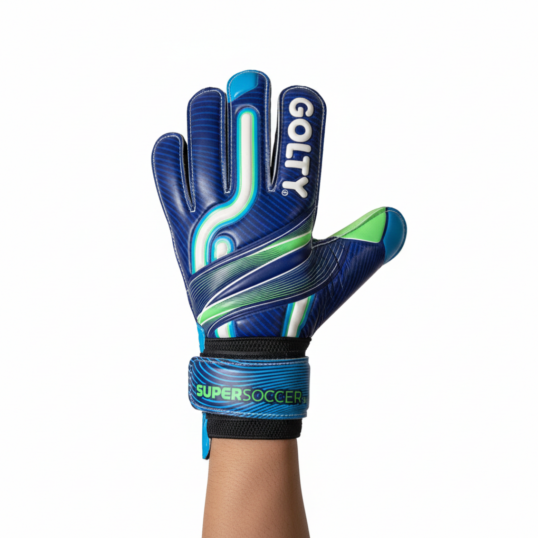 Guante Portero/Arquero Super Soccer Azul Verde