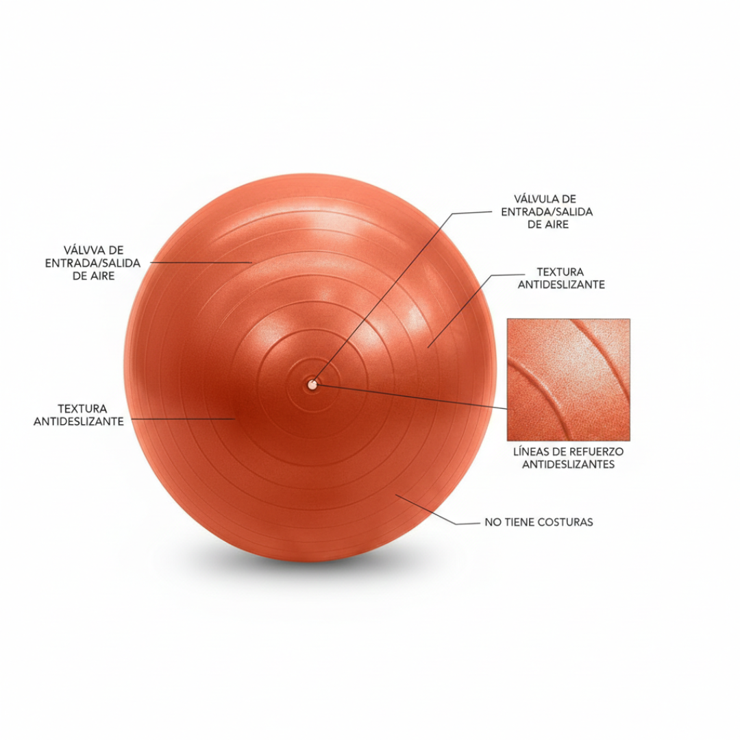 Balón Evo de Gimnasia Pilates Yoga Terapia 65cm Pelota Pilates Evolution