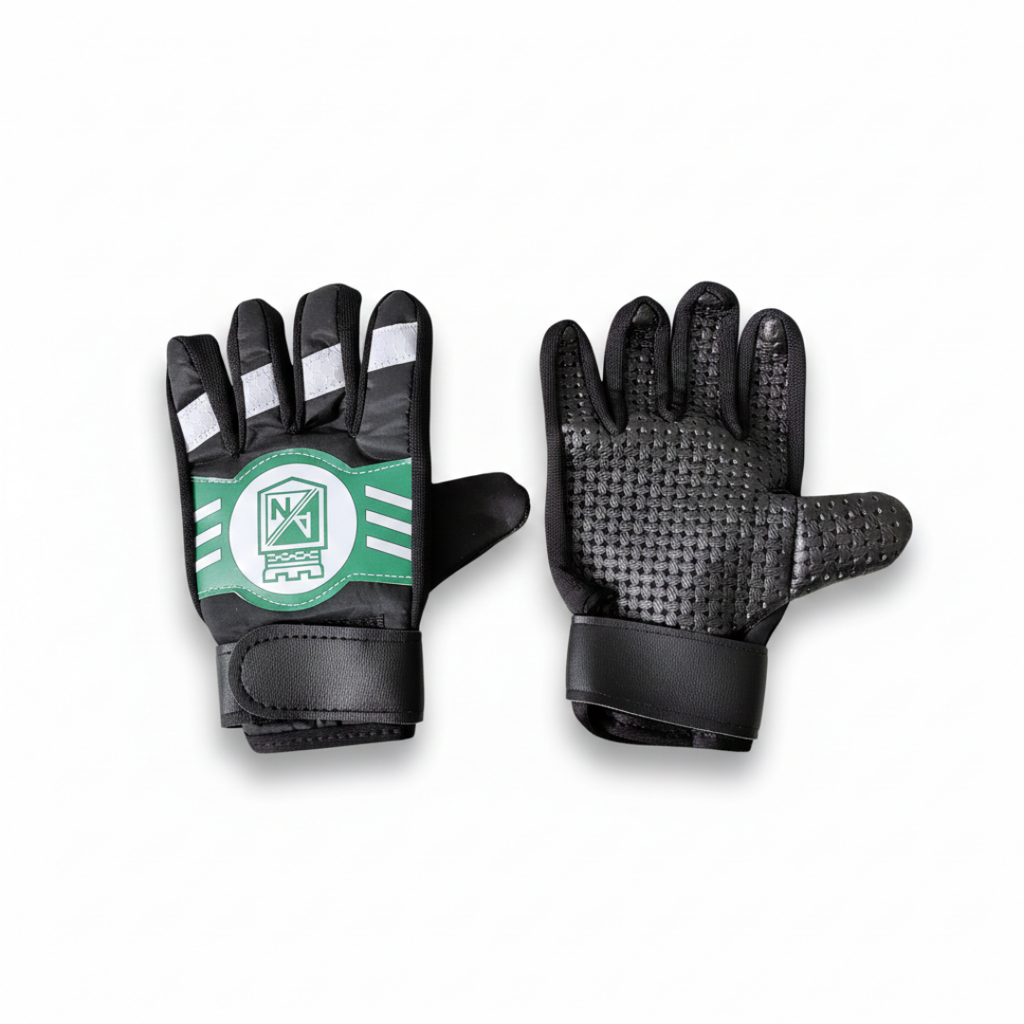 Guante Portero/Arquero Negro-Verde Niños