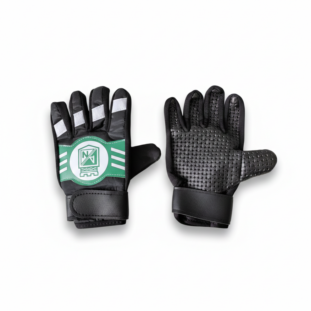 Guante Portero/Arquero Negro-Verde Niños