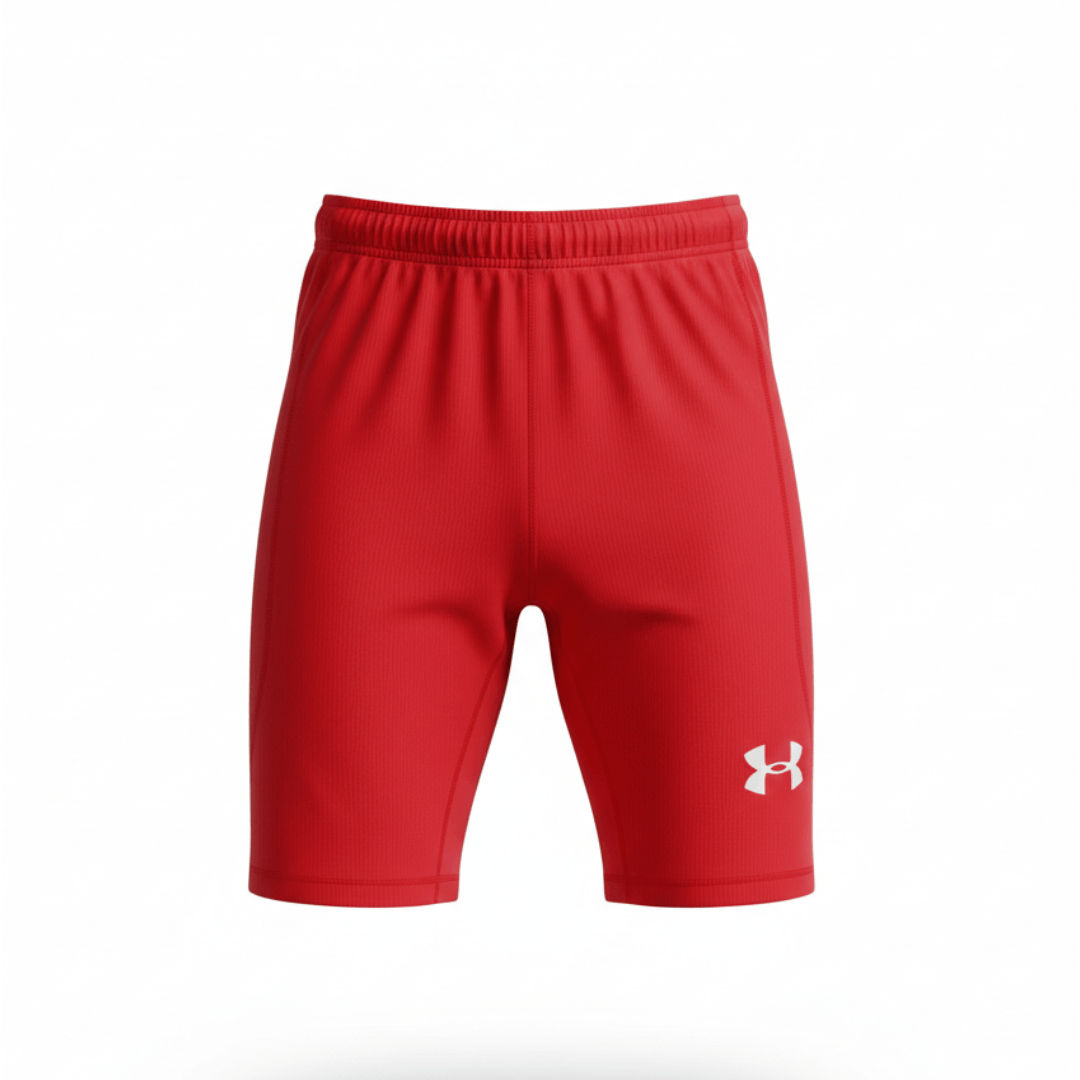 Licra deportiva roja corta con compresión para adultos, modelo ZD SPORTS. Short muslera ideal para entrenamientos y soporte muscular.