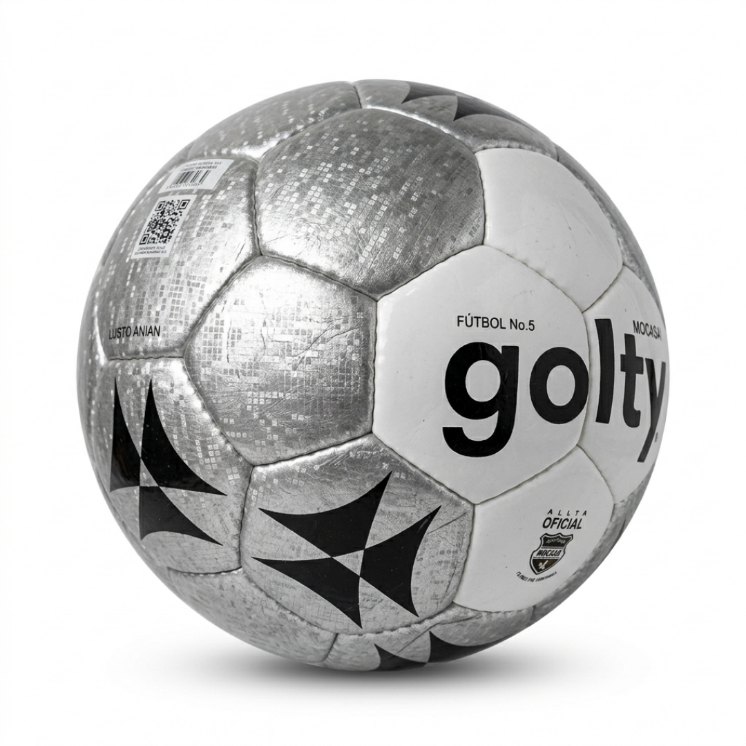 Balón De Fútbol Profesional Magnum Gris Tamaño 5 Cosido a Mano Cancha Sintética