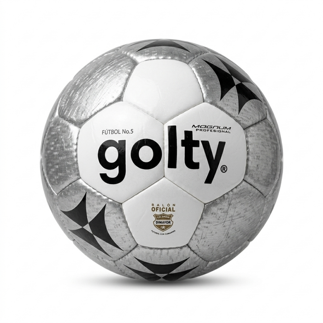 Balón De Fútbol Profesional Magnum Gris Tamaño 5 Cosido a Mano Cancha Sintética