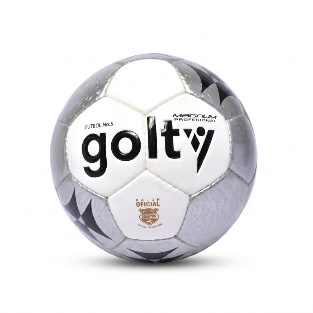 Balón De Fútbol Profesional Magnum Gris Tamaño 5 Cosido a Mano Cancha Sintética