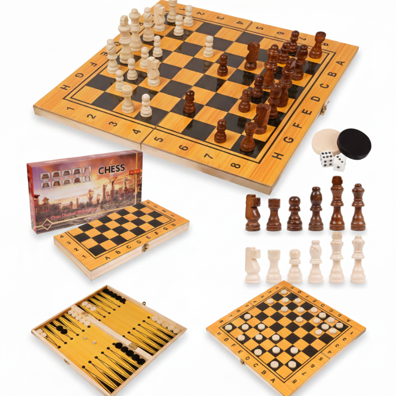 Juego de Ajedrez 3 en 1 Wonder