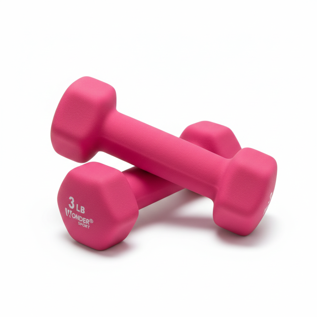 Mancuerna / Pesa Encauchetada 3 Libras Rosada (unid)