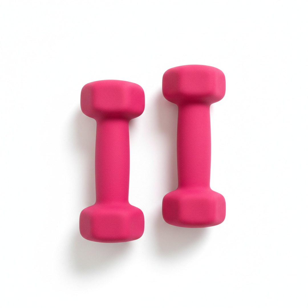 Mancuerna / Pesa Encauchetada 3 Libras Rosada (unid)