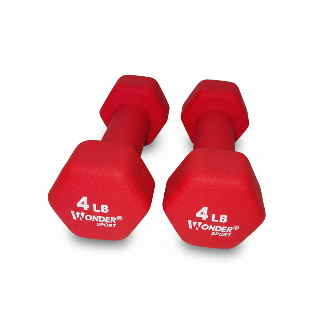 Mancuerna / Pesa Encauchetada 4Lb Roja (unid)