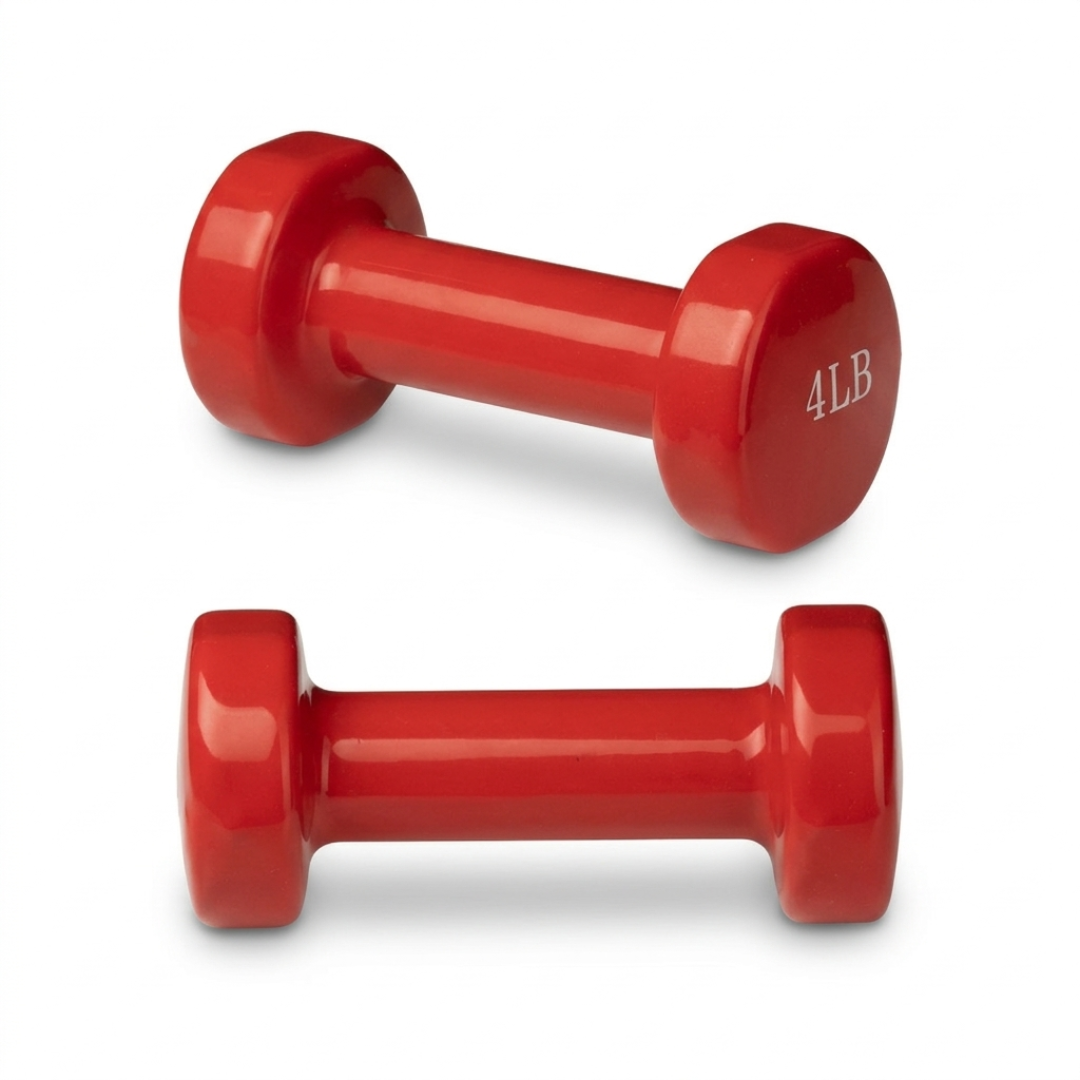 Mancuerna / Pesa Encauchetada Vinilo 4 Libras Roja (unid) Sportfitness